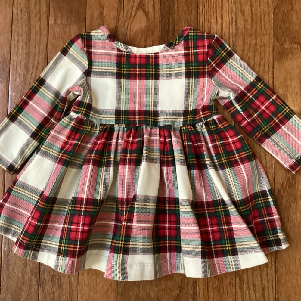 EUC Hanna Andersson Baby Girl Plaid Skater Dress